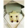 Image 2 : 10KT. GOLD AMETHYST  EARRINGS
