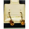Image 3 : 10KT GOLD CITRINE LEVER BACK  EARRINGS