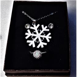 12)  LAB CREATED WHITE FIRE OPAL SNOW-