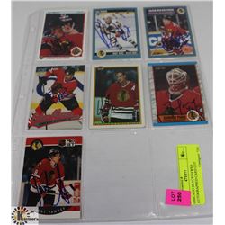 CHICAGO BLACKHAWKS AUTOGRAPHED CARD LOT