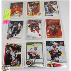 CALGARY FLAME 9 CARD AUTOGRAPHED LOT (GIORDANO,