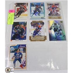 EDMONTON OILERS 7 CARD AUTOGRAPHED LOT (NUGENT