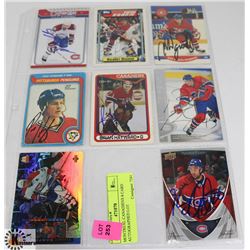 MONTREAL CANADIENS 8 CARD AUTOGRAPHED LOT