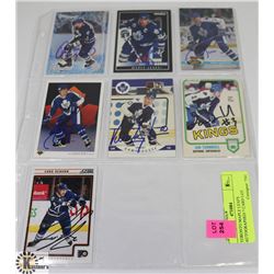 TORONTO MAPLE LEAFS AUTOGRAPHED 7 CARD LOT