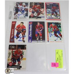 AUTOGRAPHED MONTREAL CANADIENS 7 CARD LOT