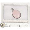 Image 1 : #22--PINK ROSE QUARTZ PENDANT GEMSTONE