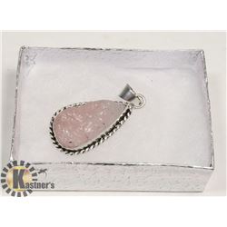 #20-PINK ROSE QUARTZ PENDANT  GEMSTONE