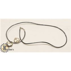 SILVER TWO PENDANTS  NECKLACE