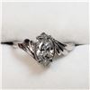 Image 1 : 52) 14K WHITE GOLD DIAMOND SOLITAIRE RING,