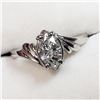 Image 3 : 52) 14K WHITE GOLD DIAMOND SOLITAIRE RING,