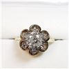Image 1 : 44) 14K YELLOW & WHITE GOLD DIAMOND RING,