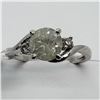 Image 1 : 32) 14K WHITE GOLD DIAMOND RING,