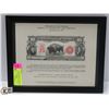 Image 1 : U.S. TREASURY $10 ORIGINAL ENGRAVING- "BUFFALO BI