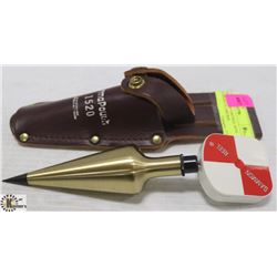 GAMMON SURVEYORS REEL WITH SOLID BRASS PLUMB BOB