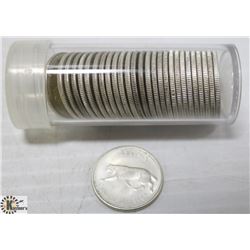 LOT OF 28 X 1967 CANADIAN SILVER QUARTERS