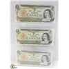 Image 1 : 1973 CANADIAN $1 DOLLAR BILLS- SET OF 3
