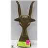 Image 1 : VINTAGE SOLID BRASS  LONGHORN BULL DOOR STOP /BOOT