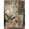 Image 1 : LARGE CANVAS ABSTRACT PICTURE W/ A FLOWER SCENE