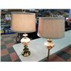 Image 4 : SET OF 2 LAMPS - 1 FLOOR LAMP W/GLASS