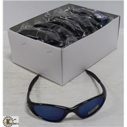 BOX OF OAKLEY STYLE BLACK DESIGNER SUNGLASSES