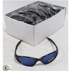BOX OF OAKLEY STYLE BLACK DESIGNER SUNGLASSES