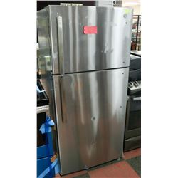 GE STAINLESS LEFT HAND FRIDGE