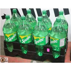 CASE WITH EIGHT 2L BOTTLES OF SPRITE