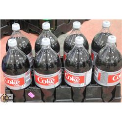 CASE WITH EIGHT 2L BOTTLES OF DIET COKE