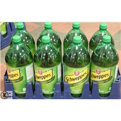 CASE WITH EIGHT 2L BOTTLES OF SCHWEPPES GINGER ALE