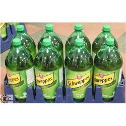 CASE WITH EIGHT 2L BOTTLES OF SCHWEPPES GINGER ALE