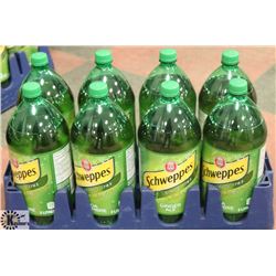 CASE WITH EIGHT 2L BOTTLES OF SCHWEPPES GINGER ALE