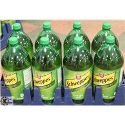 CASE WITH EIGHT 2L BOTTLES OF SCHWEPPES GINGER ALE