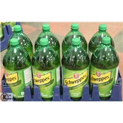 CASE WITH EIGHT 2L BOTTLES OF SCHWEPPES GINGER ALE