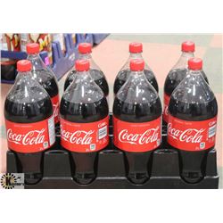CASE WITH EIGHT 2L BOTTLES OF COCA-COLA