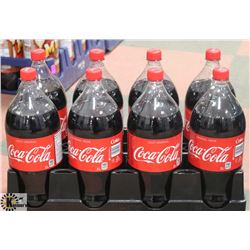 CASE WITH EIGHT 2L BOTTLES OF COCA-COLA