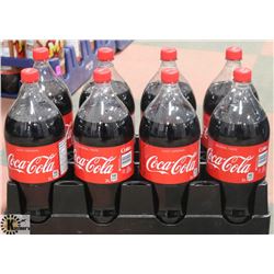CASE WITH EIGHT 2L BOTTLES OF COCA-COLA
