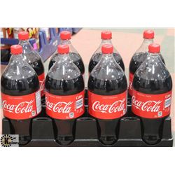 CASE WITH EIGHT 2L BOTTLES OF COCA-COLA