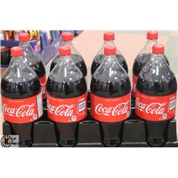 CASE WITH EIGHT 2L BOTTLES OF COCA-COLA