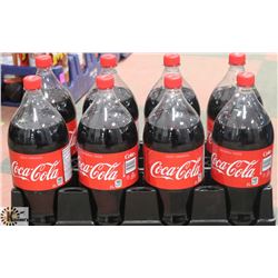 CASE WITH EIGHT 2L BOTTLES OF COCA-COLA