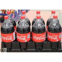 CASE WITH EIGHT 2L BOTTLES OF COCA-COLA