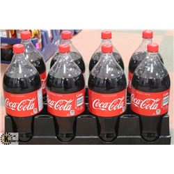 CASE WITH EIGHT 2L BOTTLES OF COCA-COLA