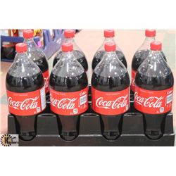 CASE WITH EIGHT 2L BOTTLES OF COCA-COLA