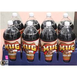CASE WITH EIGHT 2L BOTTLES OF MUG ROOT BEER