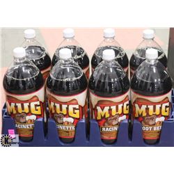 CASE WITH EIGHT 2L BOTTLES OF MUG ROOT BEER