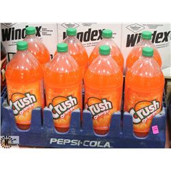 CASE WITH EIGHT 2L BOTTLES OF ORANGE CRUSH