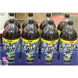 CASE WITH EIGHT 2L BOTTLES OF BRISK ICE TEA