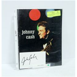AUTOGRAPHED JOHNNY CASH CARD WITH ORIGINAL