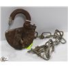 Image 1 : CNR RAILWAY PADLOCK WITH KEY WORKING