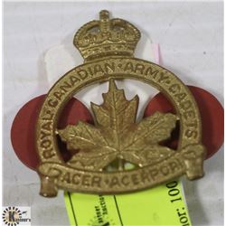 VINTAGE ROYAL CANADIAN CADETS CAP BADGE
