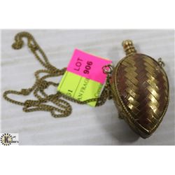 ANTIQUE VICTORIAN FRAGRANCE BOTTLE ON CHAIN